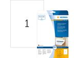 Herma Special - Carta - Opaca - Autoadesiva, Adesivo Rimovibile - Bianco - A4 (210 X 297 Mm) 25 Etichetta/E Etichette