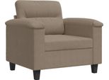 Vidaxl Poltrona Taupe 60 Cm In Tessuto Microfibra