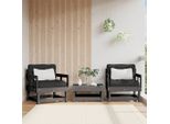 The Living Store Sedie Da Giardino Con Cuscino 2 Pz. Legno Di Pino Massiccio Grigio