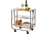Wenko Carrello Da Cucina Deluxe Ripiano Per Servire Ruote Carrello Laterale Pieghevole