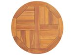 The Living Store Piano Del Tavolo In Legno Massiccio Di Teak Rotondo 2,5 Cm 50 Cm