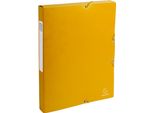 Scatola D'archivio Exabox Dorso 25Mm Con Etichetta In Cartone Manila 600G Nature Future, Din A4 Giallo