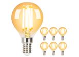 Zmh 6 Pezzi Led Lampadina E14 Lampada Vintage G45 Edison Lampadina Retrò 2700K 4W Filamento Bianco Caldo Per Hotel Casa Caffè Bar