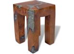 Vidaxl Sgabello In Legno Massiccio Di Teak E Resina - Sgabello - Sedia - Sedie - Tavolino