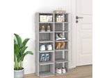 Vidaxl Portascarpe 2 Pz. Grigio Sonoma 27,5X27X102 Cm Materiale A Base Di Legno - Scarpiera - Ripiani Per Scarpe - Armadietto Per Scarpe - Scarpiera