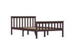 Vidaxl Letto In Legno Massiccio Di Pino Marrone Scuro 120X200 Cm - Struttura Letto - Cornici Letto - Struttura Letto - Letto Matrimoniale