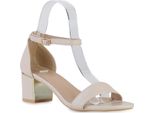 Van Hill Sandali Classici Da Donna Con Tacco A Blocco 840887, Colore: Beige, Taglia: 38