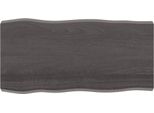 Syfax™ Piano Tavolo Marrone Scuro 100X50X(2-6)Cm Rovere Non Trattato