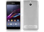 Cadorabo Custodia Per Sony Xperia E1 Custodia Protettiva In Argento Custodia Protettiva In Silicone Tpu Cover