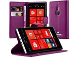 Cadorabo Custodia Per Nokia Lumia 925 Custodia Protettiva Per Cellulare Viola Custodia Cover Chiusura Magnetica