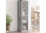 Vidaxl Credenza Con Ante In Vetro Grey Sonoma 35X37X142 Cm