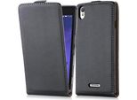 Cadorabo Custodia Per Sony Xperia T3 Custodia Protettiva In Nero Flip Custodia Del Telefono Cellulare Cover In Similcuoio