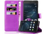 Cadorabo Custodia Per Huawei P9 Lite 2016 / G9 Lite Custodia Protettiva Viola Per Telefono Cellulare Cover Chiusura Magnetica