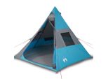Vidaxl Tenda Da Campeggio Tipi 7 Persone Blu Impermeabile
