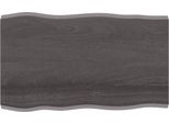 Syfax™ Piano Tavolo Marrone Scuro 100X60X(2-4)Cm Rovere Non Trattato