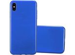 Cadorabo Custodia Per Apple Iphone Xs Max Custodia Protettiva In Blu Custodia Protettiva In Silicone Tpu Cover