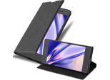 Cadorabo Cover Per Sony Xperia XA1 Cover Protettiva In Nero Custodia Per Cellulare Cover Chiusura Magnetica