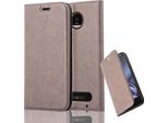 Cadorabo Custodia Per Motorola Moto Z2 Custodia Protettiva In Marrone Custodia Per Telefono Cellulare Cover Chiusura Magnetica
