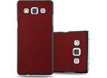 Cadorabo Cover Per Samsung Galaxy A5 2015 Cover Protettiva In Rosso Custodia Rigida Look Legno Telefono Cellulare Cover