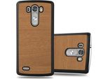 Cadorabo Cover Per Lg G3 Cover Protettiva In Marrone Custodia Rigida Look Legno Cellulare Cover