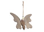 Clayre & Eef Ciondolo Decorativo A Farfalla 21X3X15 Cm Legno Marrone