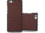 Cadorabo Cover Per Huawei P8 Lite 2015 Cover Protettiva In Marrone Custodia Rigida In Legno Look Custodia Del Telefono Cellulare