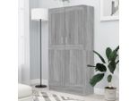 The Living Store Libreria Grey Sonoma 82,5X30,5X150 Cm Materiale A Base Di Legno