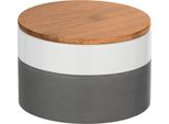 Wenko Barattolo Di Stoccaggio Malta 0,75 L Contenitore In Ceramica Coperchio In Bambù