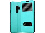 Cadorabo Custodia Protettiva Per Samsung Galaxy S9 Plus In Turchese Custodia Per Telefono Cellulare Custodia A Libro Cover Case