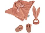 Set Regalo Kaloo Baby - Peluche In Terracotta Lapinoo, Anello Per La Dentizione E Scarpine Per Bambini