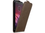 Custodia Cadorabo Per Motorola Moto Z2 Play / Z2 Force Custodia Protettiva In Marrone Custodia Flip Per Cellulare Custodia Cover