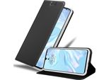Cadorabo Custodia Per Cellulare Per Huawei P30 Custodia Protettiva In Nero Cover Etui Book Case Booklet