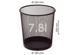 Cestino In Filo Metallico 7,8L. Nero