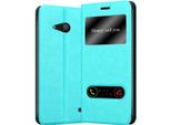 Cadorabo Custodia Protettiva Per Nokia Lumia 550 Cover In Turchese Custodia Per Cellulare Book Case Cover Etui