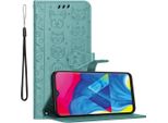Custodia Cadorabo Per Samsung Galaxy A10 / M10 Custodia Protettiva In Verde Custodia Per Cellulare Cover Etui Case Libretto Cani Gatti