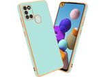 Cadorabo Copertura Protettiva Per Samsung Galaxy A21S Cover In Verde Copertura Del Telefono Cellulare Tpu Silicone Fotocamera Protezione Caso
