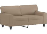 Vidaxl Divano A 2 Posti Cappuccino-Marrone 120 Cm In Pelle Finta