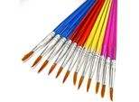 Pennelli Per Pittura - Set Di 12 - A Punta - Pennelli - Pennelli - Pittura - Verniciatura - Artigianato - Pennelli - A Punta - Multicolore