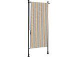 Vidaxl Tenda A Rullo Per Esterni Giallo E Bianco 100X270 Cm In Tessuto E Acciaio
