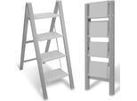 Scala A Gradini Pieghevole 4 Gradini Argento Scala A Gradini Pieghevole Alluminio