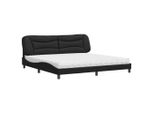 Vidaxl Letto Con Materasso "Hvar"" Nero 200X200 Cm In Pelle Finta"