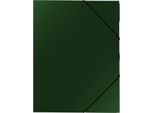 Cartella P+P In Cartone Pp Con Gomma A4 Classic Verde 2-535