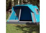 Vidaxl Tenda Familiare Per 7 Persone Blu Sgancio Rapido