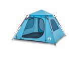 Vidaxl Tenda Da Campeggio A Cupola 4 Persone Blu Sgancio Rapido