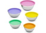 Set Di 5 Ciotole Intirilife In Acciaio Inox Con Coperchi Ermetici- Insalatiera 3,4L/2,6L/1,9L/1,6L/1,3L- Ciotola Impilabile E Lavabile In Lavastoviglie Per Cucinare, Cuocere, Conservare, Colorare