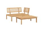 Vidaxl Set Di Divani Da Giardino A 2 Pezzi In Pallet Di Legno Massiccio Di Acacia
