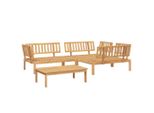 Vidaxl Set Di Divani Da Giardino A 4 Pezzi In Pallet Di Legno Massiccio Di Acacia