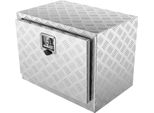 Succebuy Cassetta Sottoscocca Per Camion, 61 X 35,6 X 40,6 Cm, Robusta Cassetta Porta Attrezzi In Alluminio Con Piastra Diamantata, Cassetta Per Rimorchi Impermeabile Con Serratura, Chiusura Con Maniglia A T Per Camion, Furgoni, Rimorchi