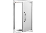 Succebuy Porta Di Accesso Al Barbecue, 355 X 508 Mm, Porta Singola Per Cucina Esterna. Montata Ad Incasso In Acciaio Inox. Montaggio Verticale A Parete Con Maniglia Per Isola Barbecue E Stazione Barbecue