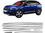 Modanature Dei Finestrini Laterali In Acciaio Inox Cromato Peugeot 3008 Suv 2016-2023